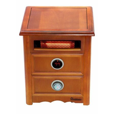 Dr Infrared Heater Portable Infrared Space Heater with Nightstand Design, Furniture-Grade Cabinet, 1500W DR-999